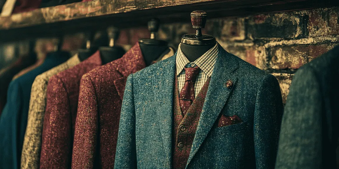 suits hanged in a closet