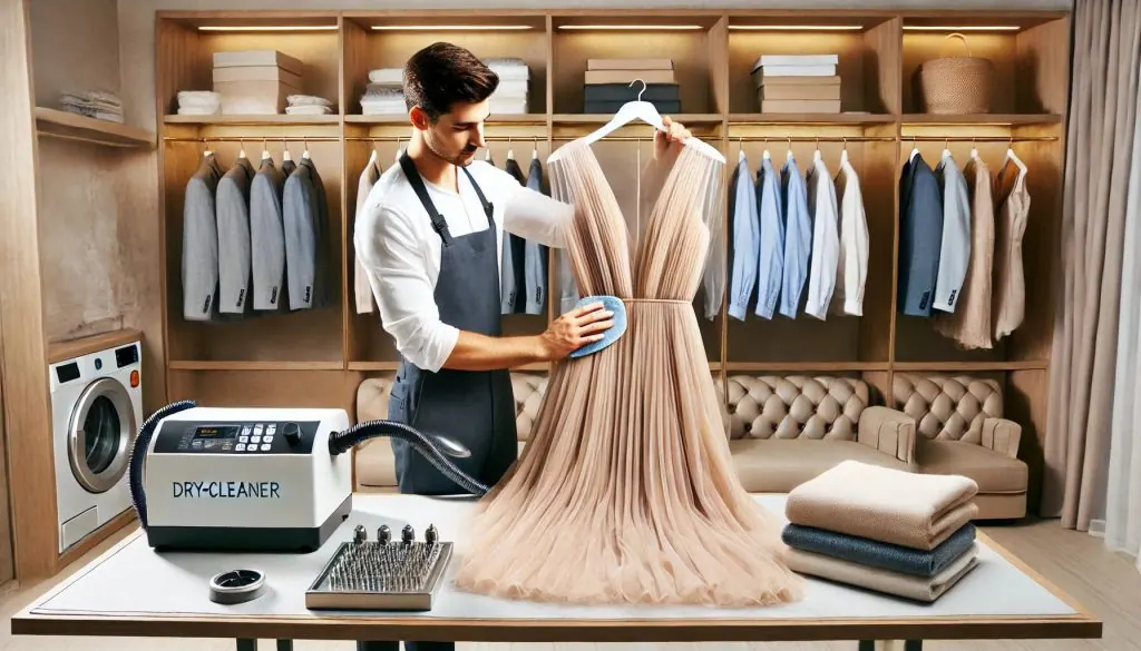 dry cleaning a dress
