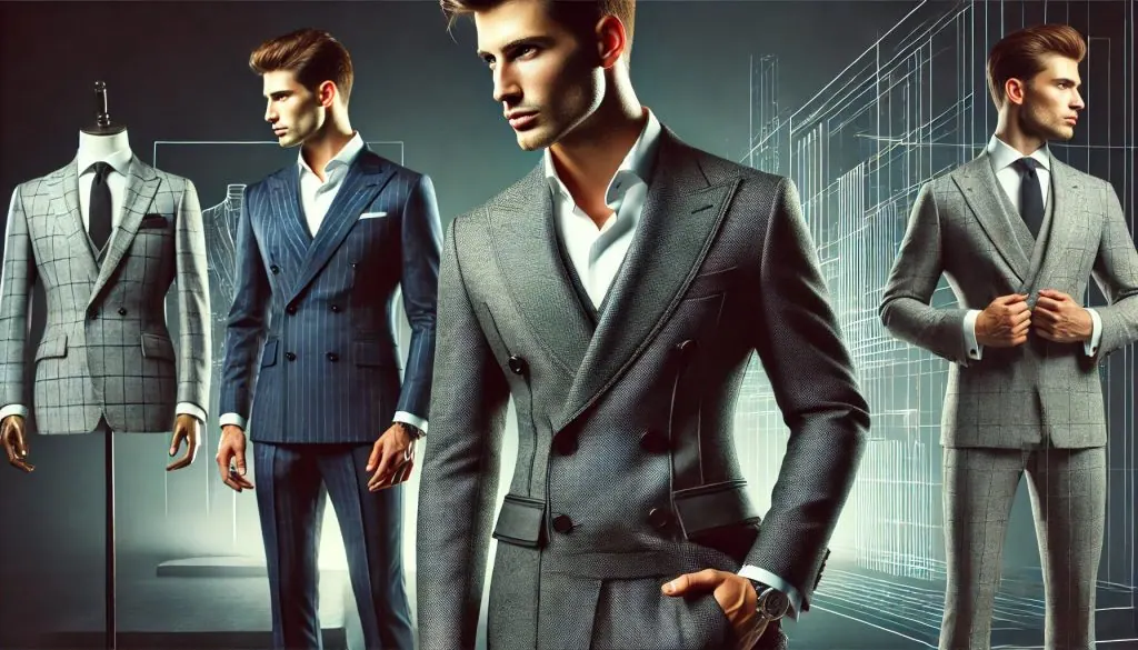 different designs of tailored suits