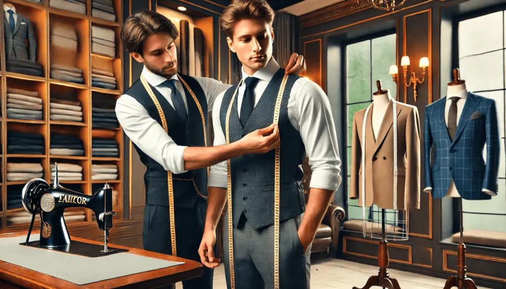tailor taking body measurement