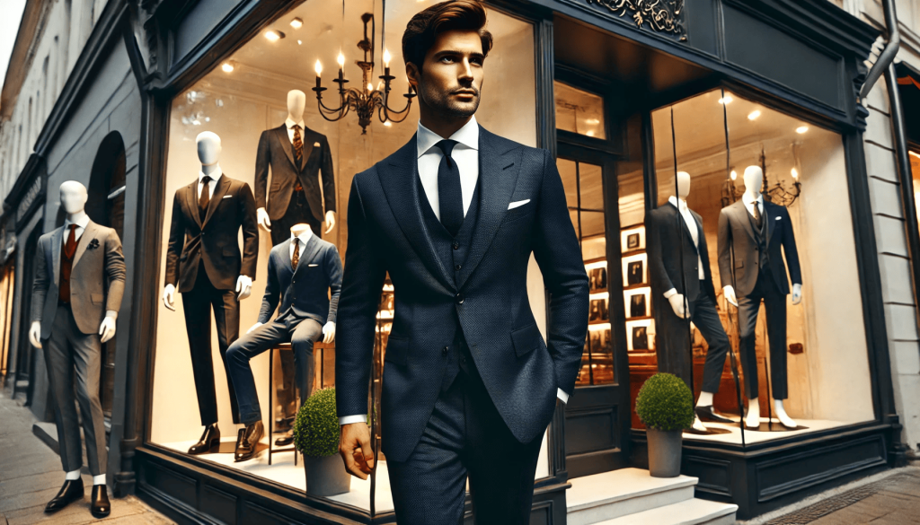 man wearing a bespoke suit
