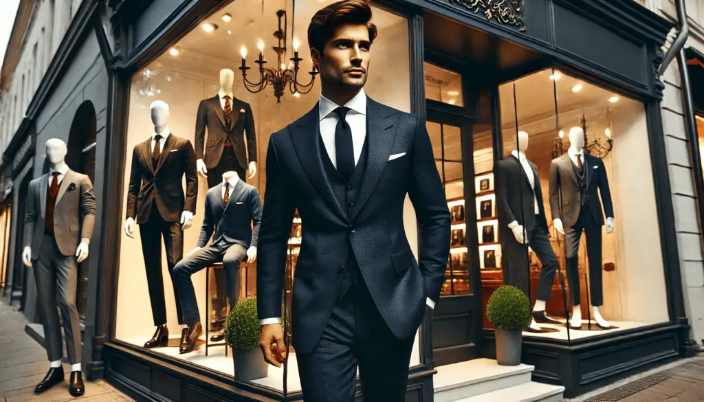 man wearing a bespoke suit