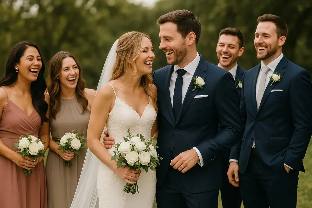 Shot of a wedding party
