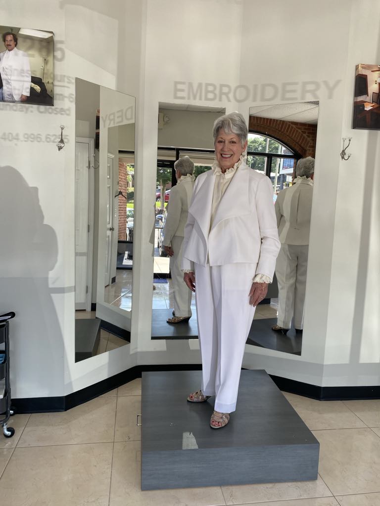 bespoke suits for women in white