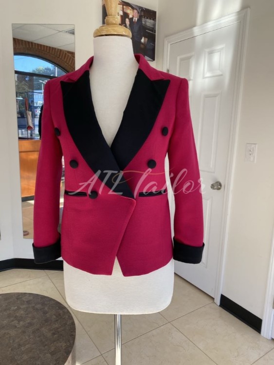fuchsia suit