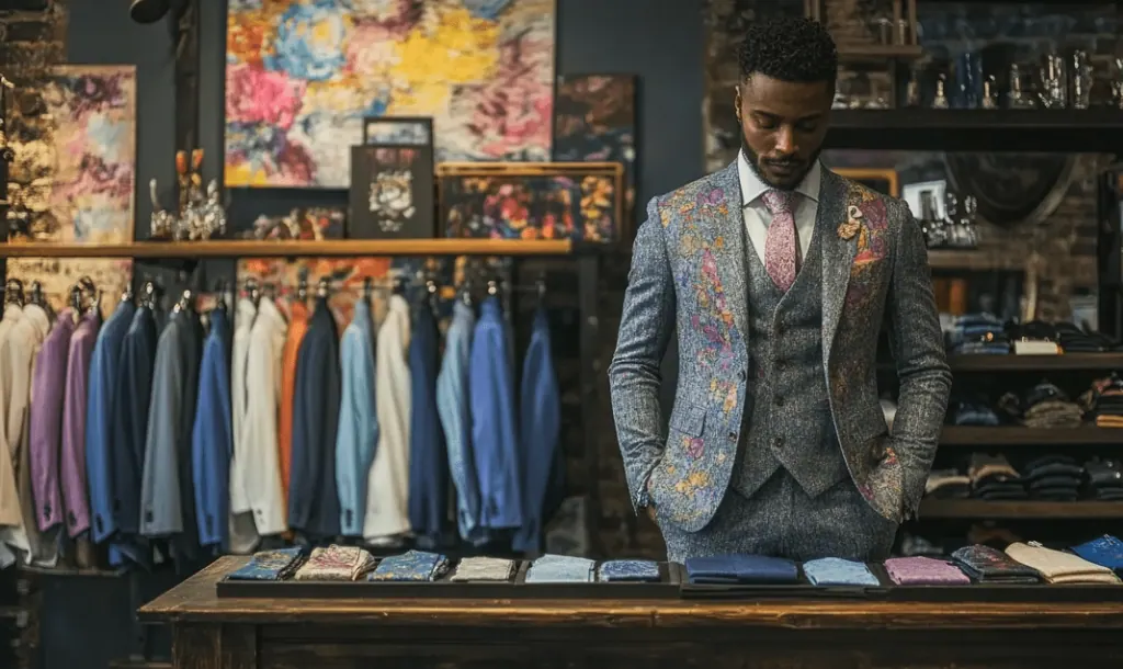A snugly fitting bespoke suit