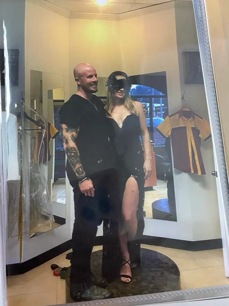 black dress for couple