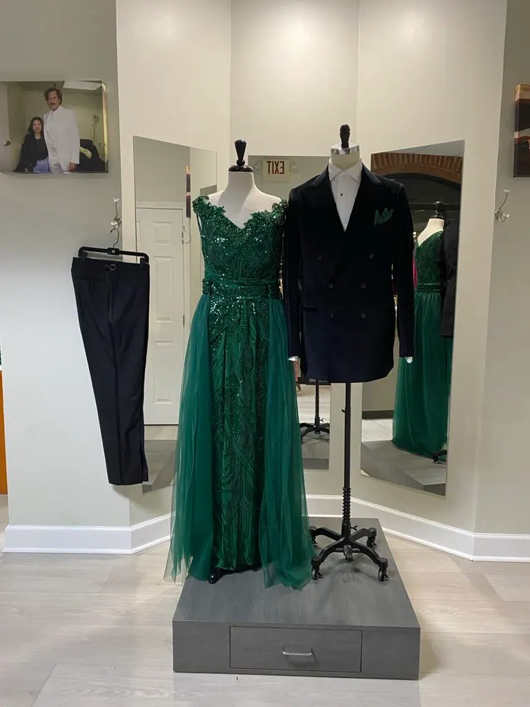 bespoke dress and suit for couples