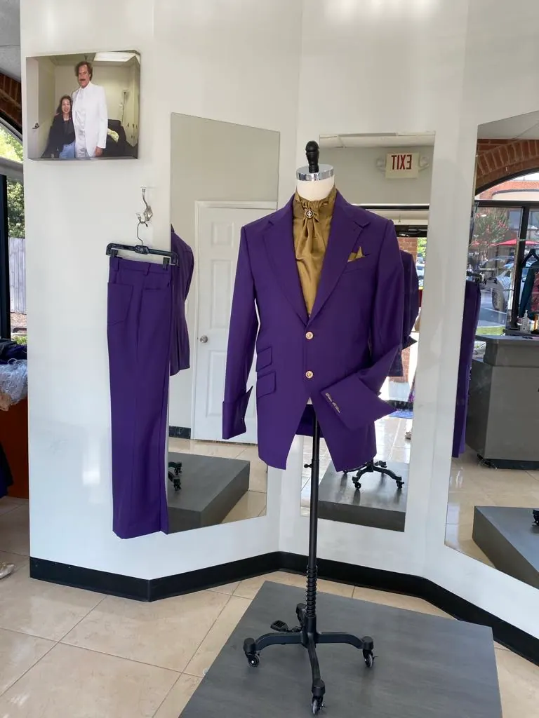 purple bespoke suit