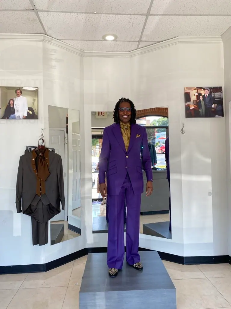 ATL Tailor client in a bespoke suit