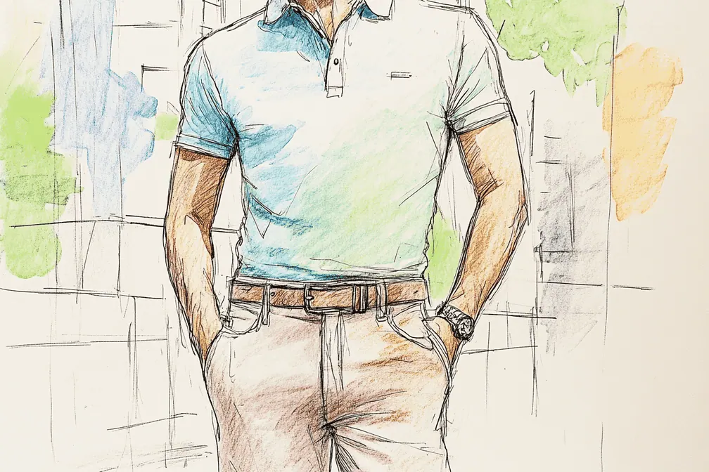 Polo shirt and chinos