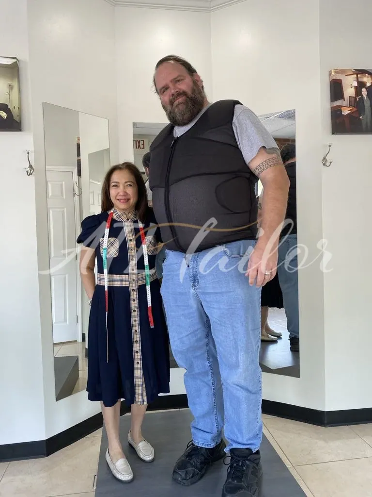 ATL tailor client at the shop