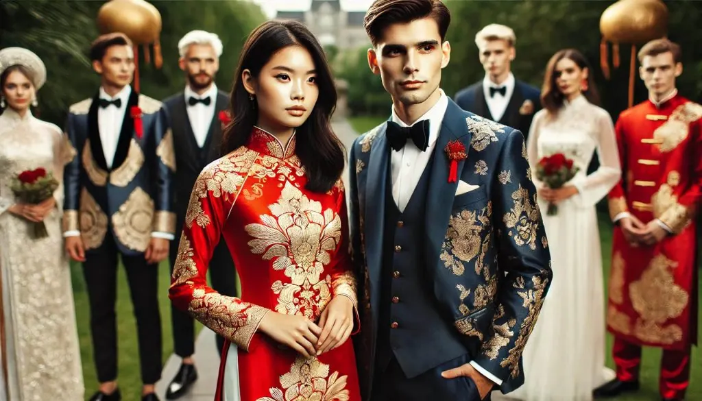 traditional custom wedding wear
